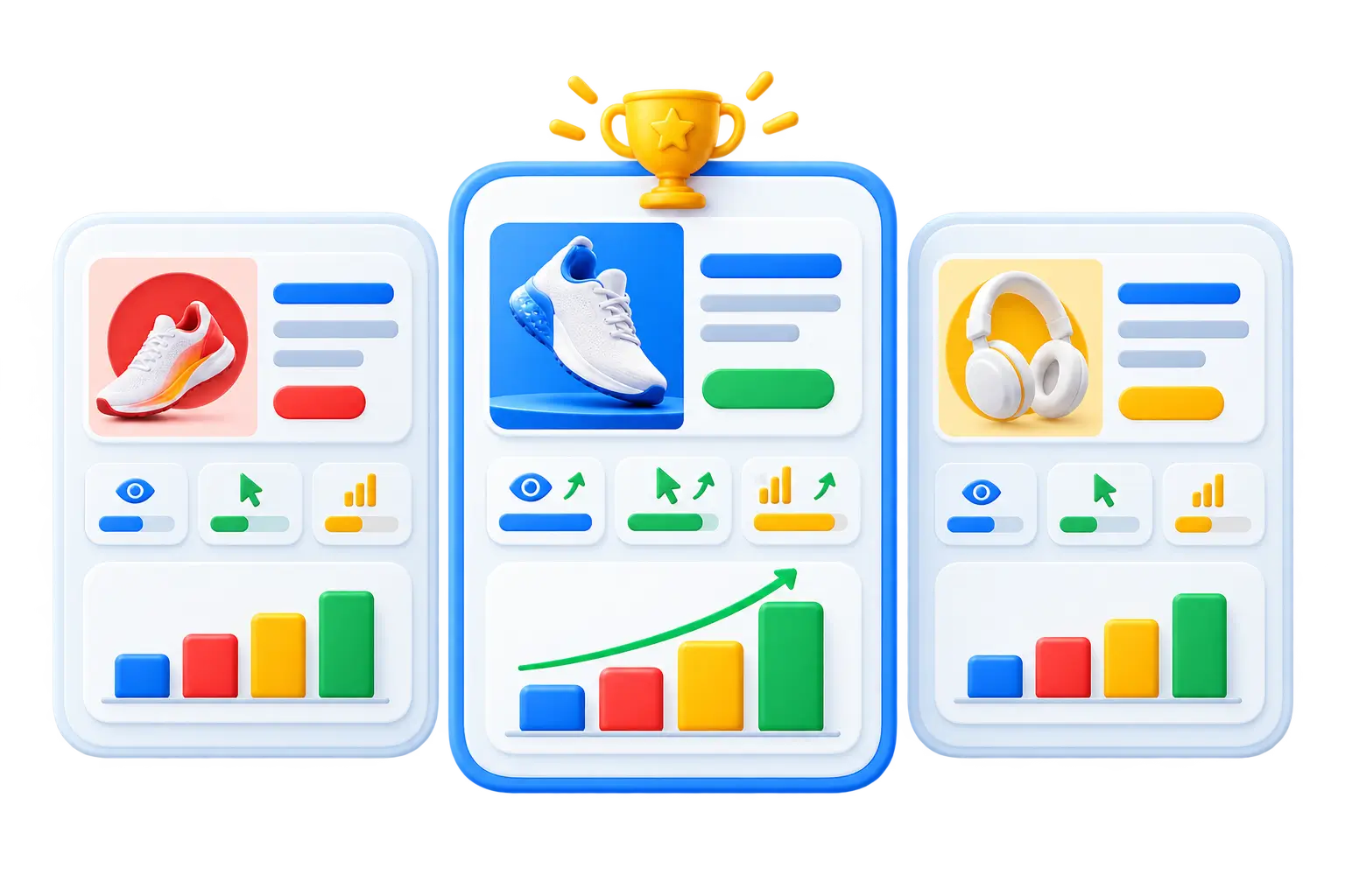 Google ve Meta reklam kampanyalarını karşılaştıran performans ekranı